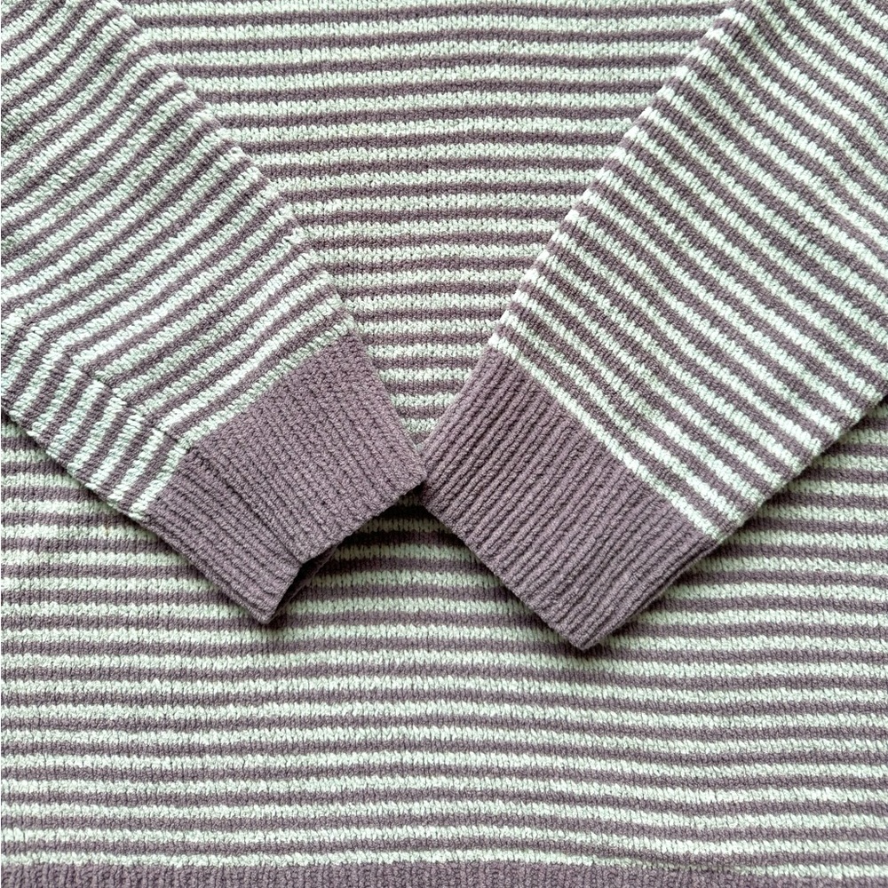 Jones New York Sweater Women Medium Lavender Striped Knit Casual‎ Preppy Pastel - Picture 4 of 12